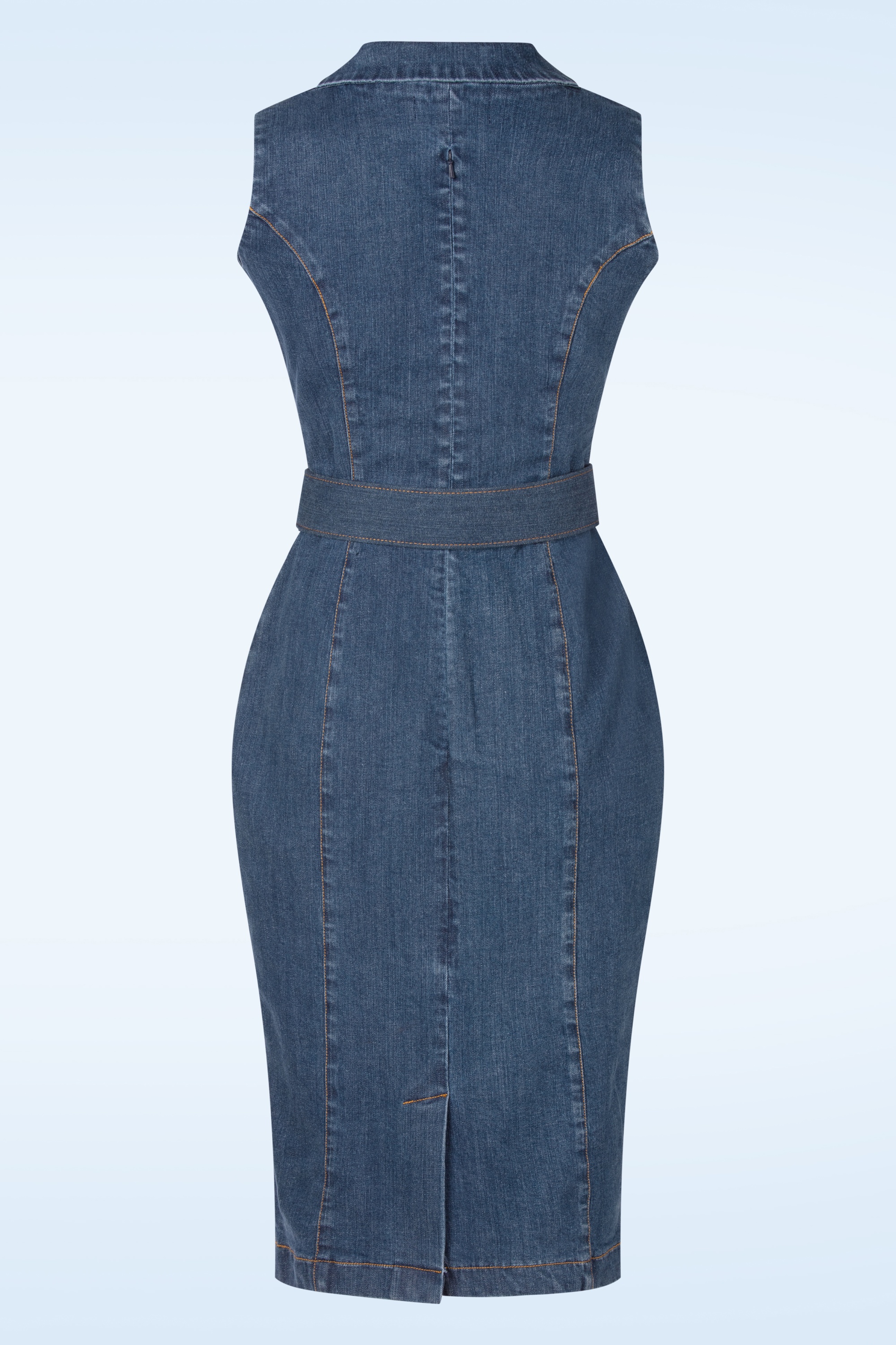 Rock-a-Booty - Topvintage exclusive ~ Dianne pencil in middenblauw 5