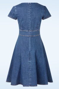 Rock-a-Booty - Topvintage exclusive ~ Darcy swing dress in middenblauw 5