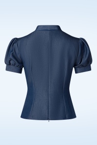 Rock-a-Booty - Topvintage exclusive ~ Indie blouse in blauw 5