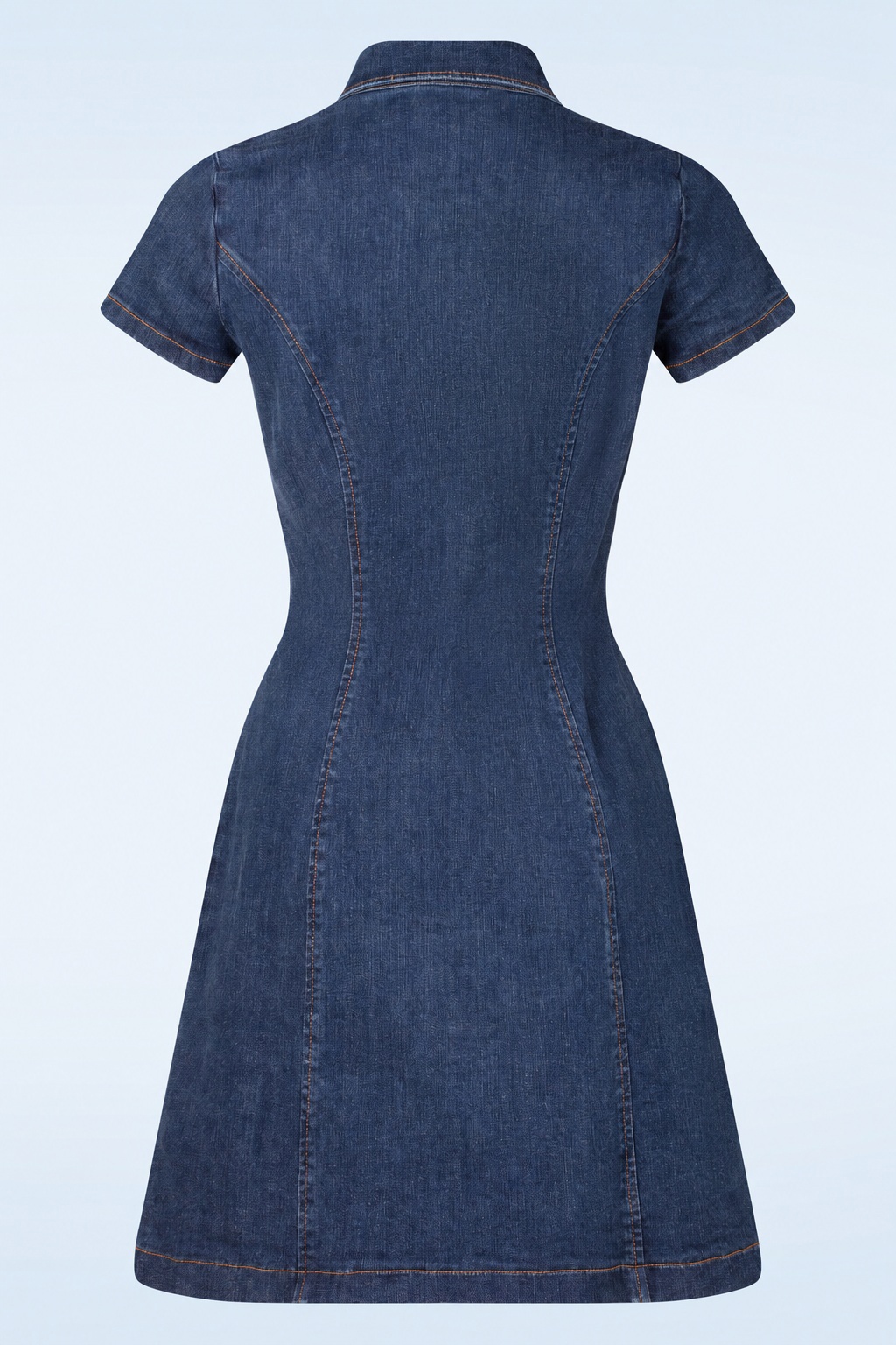 Rock-a-Booty - Topvintage exclusive ~ Billy A-lijn jurk in midden blauw 5