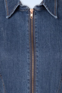 Rock-a-Booty - Topvintage exclusive ~ Billy A-lijn jurk in midden blauw 3