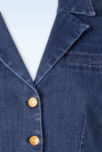 Rock-a-Booty - Topvintage exclusive ~ Charlie gilet in mid blauw 3