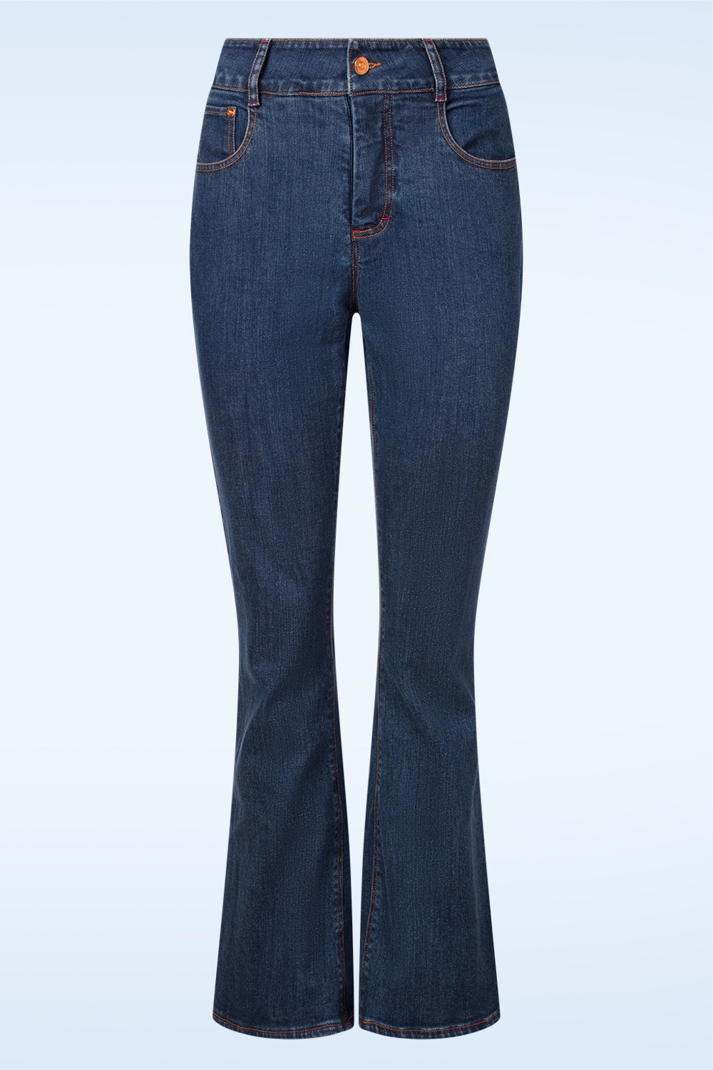 Rock-a-Booty - Topvintage exclusive ~ Rosa jeans in middenblauw 2