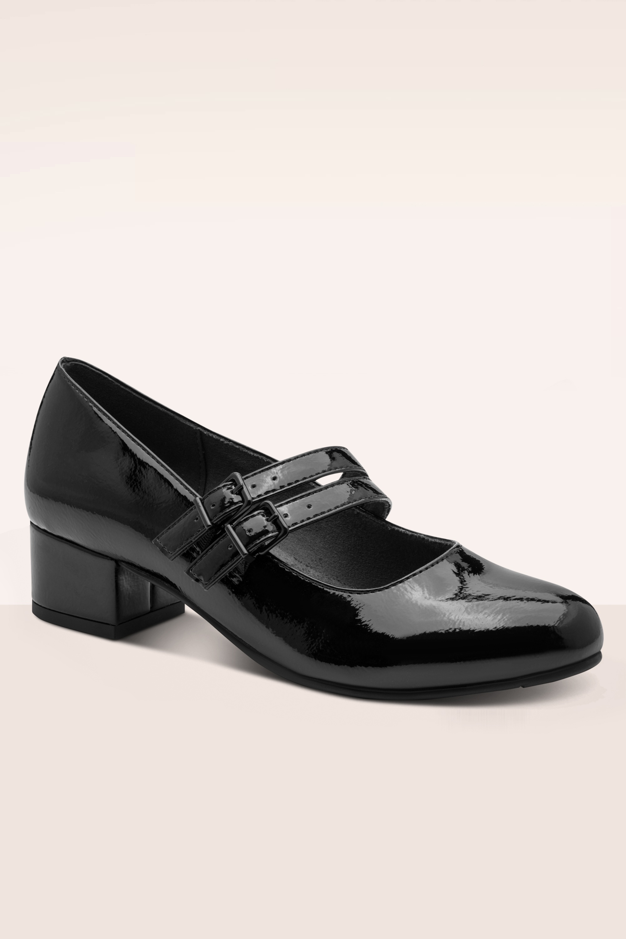 Jana Shoes - Delphine Softline Vegan lakpumps in zwart 3
