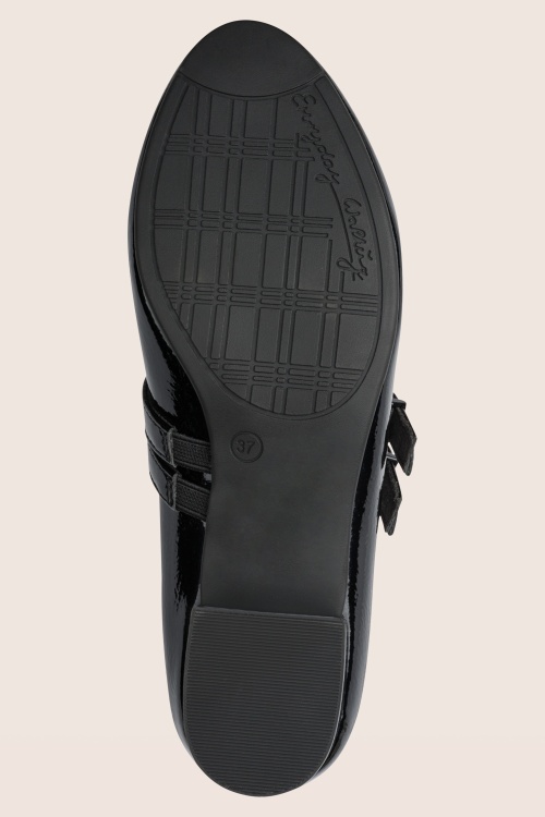 Jana Shoes - Delphine Softline Vegan lakpumps in zwart 6