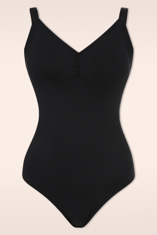 MiraLune - Topvintage exclusive ~ Second Skin Support bodysuit in zwart