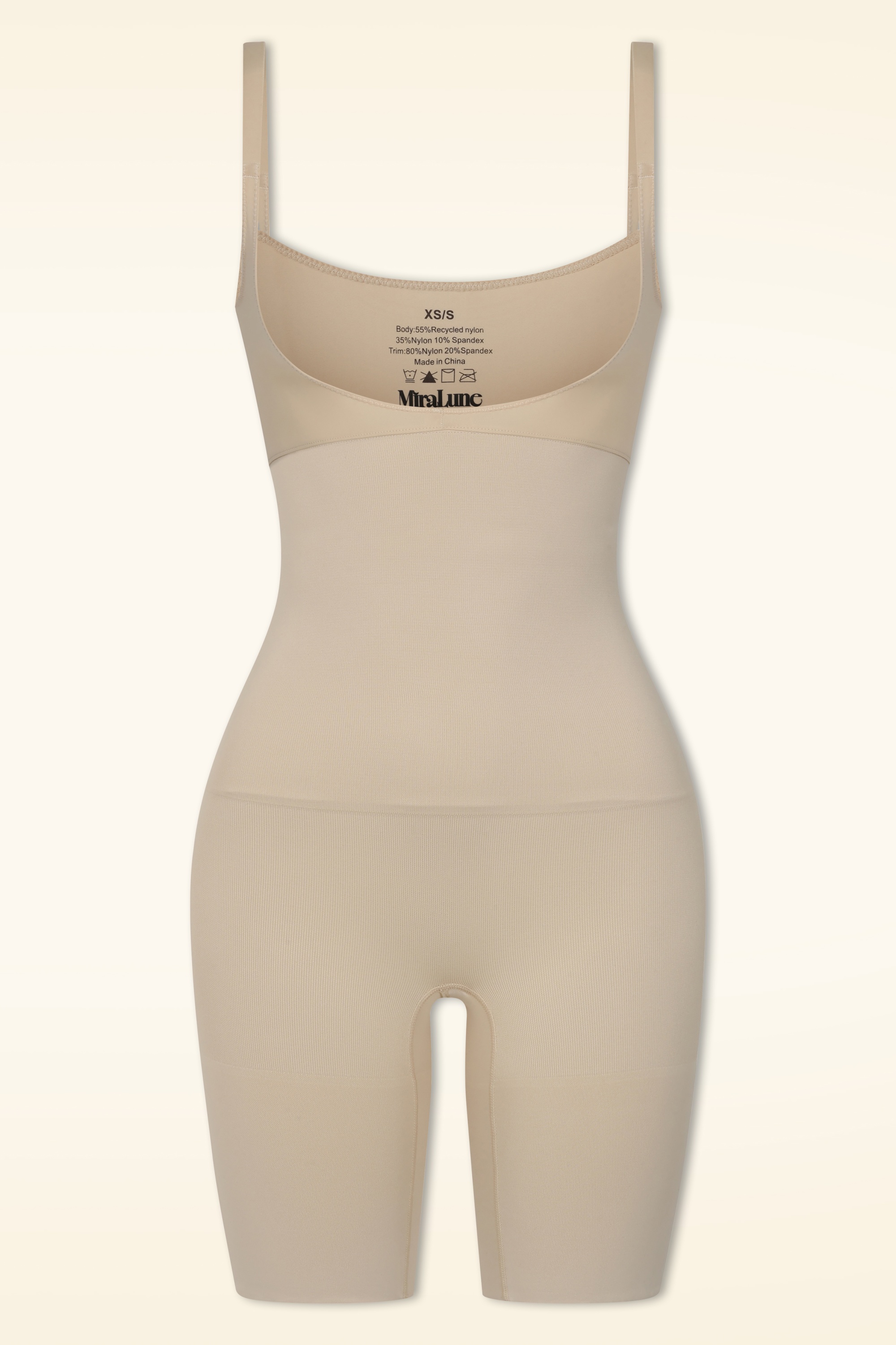 MiraLune - Topvintage exclusive ~ Core Control bodysuit in lichtbeige