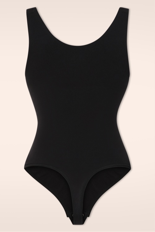 MiraLune - Topvintage exclusive ~ Hourglass Define Shaping string bodysuit in zwart 2