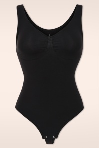 MiraLune - Topvintage exclusive ~ Hourglass Define Shaping string bodysuit in zwart