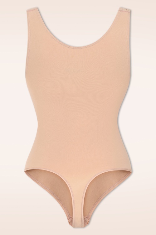 MiraLune - Topvintage exclusive ~ Hourglass Define Shaping string bodysuit in beige 2