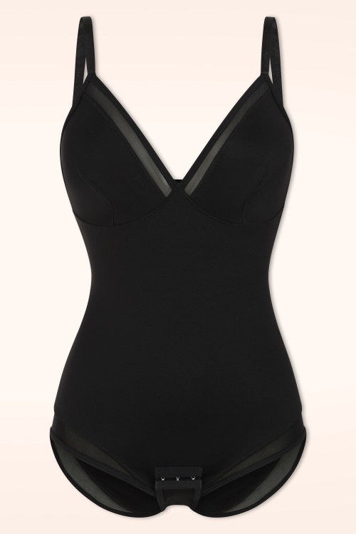 MiraLune - Topvintage exclusive ~ LuneLine bodysuit in zwart