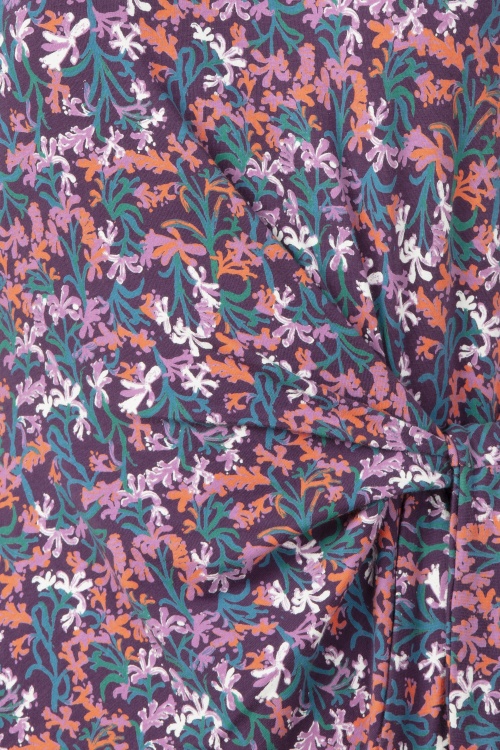 Seasalt - Fettling Baumwollkleid in Summer Fronds Purple Kale 3