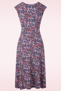 Seasalt - Fettling Baumwollkleid in Summer Fronds Purple Kale 2
