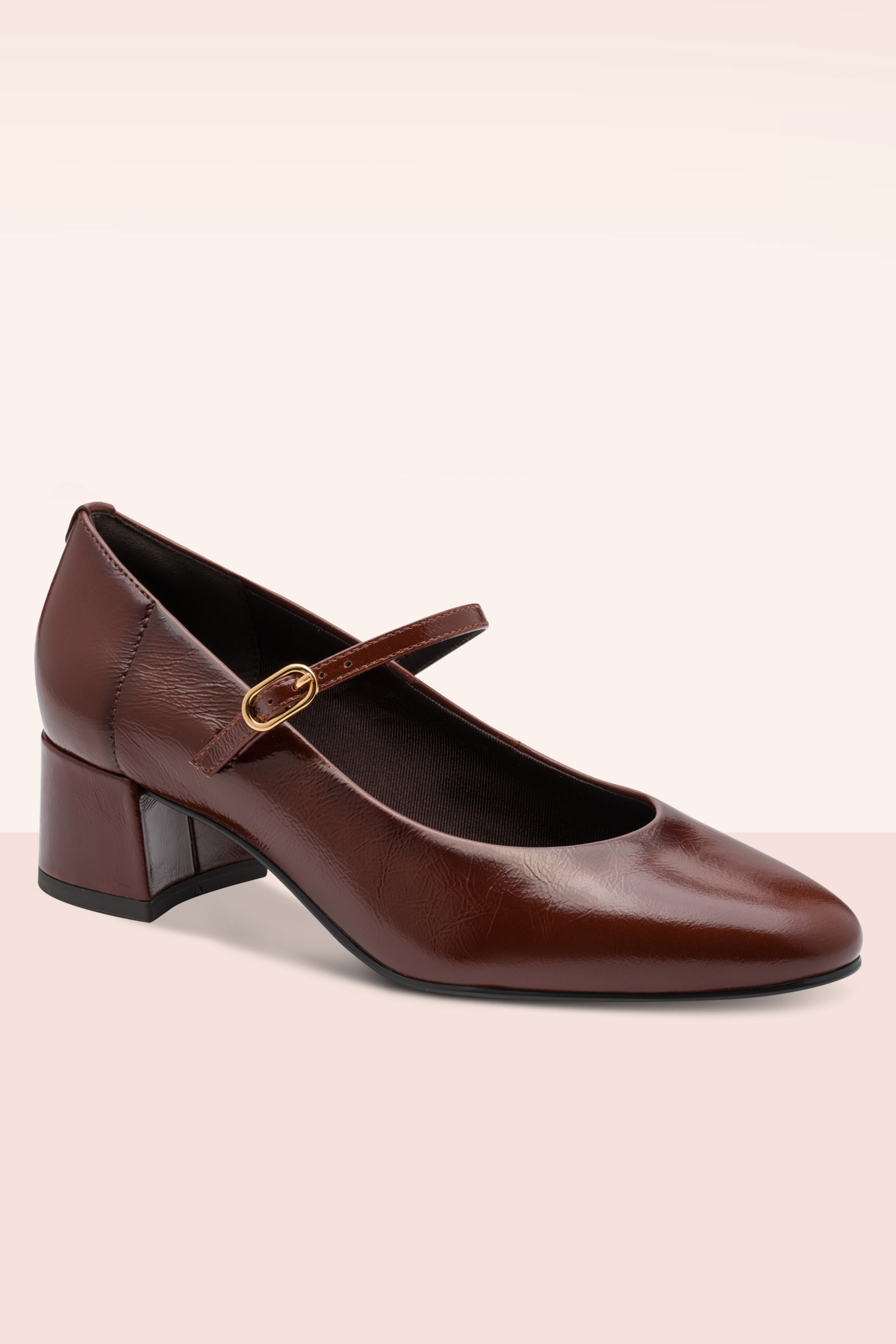 Tamaris - Escarpins vernis Marie en cuir cognac 3