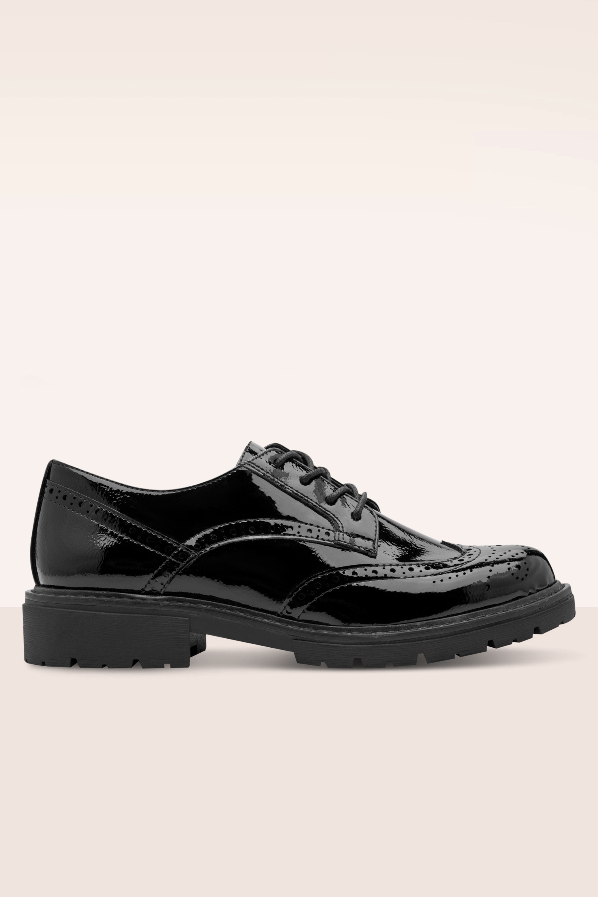 Jana Shoes - Brogues véganes The Mayfair en noir verni