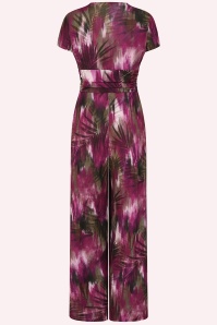 Vintage Chic for Topvintage - Exclusivité Topvintage ~ Combinaison à imprimé tropical estompé Livia en violet 3