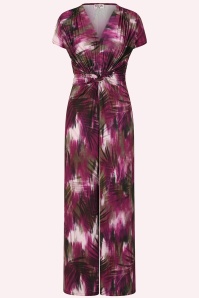 Vintage Chic for Topvintage - Exclusivité Topvintage ~ Combinaison à imprimé tropical estompé Livia en violet