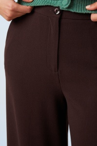 King Louie - Pantalon en crêpe tissé Peppa en marron foncé 3