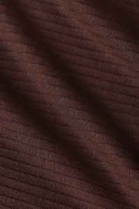 King Louie - Rollneck Uni Rib Top in Chocolate 3