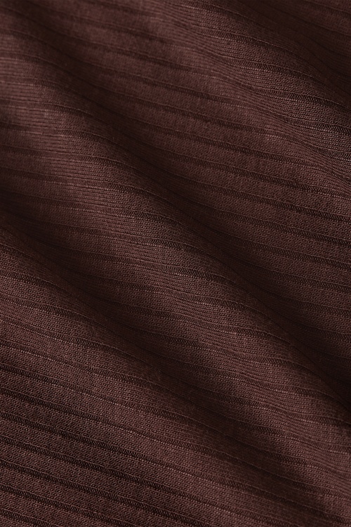 King Louie - Rollneck Uni Rib Top in Chocolate 3