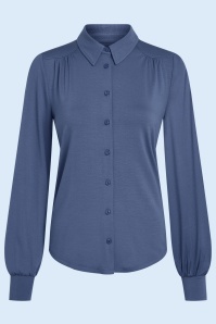 King Louie - Carina Viscose Light Blouse in Shadow Blue 2
