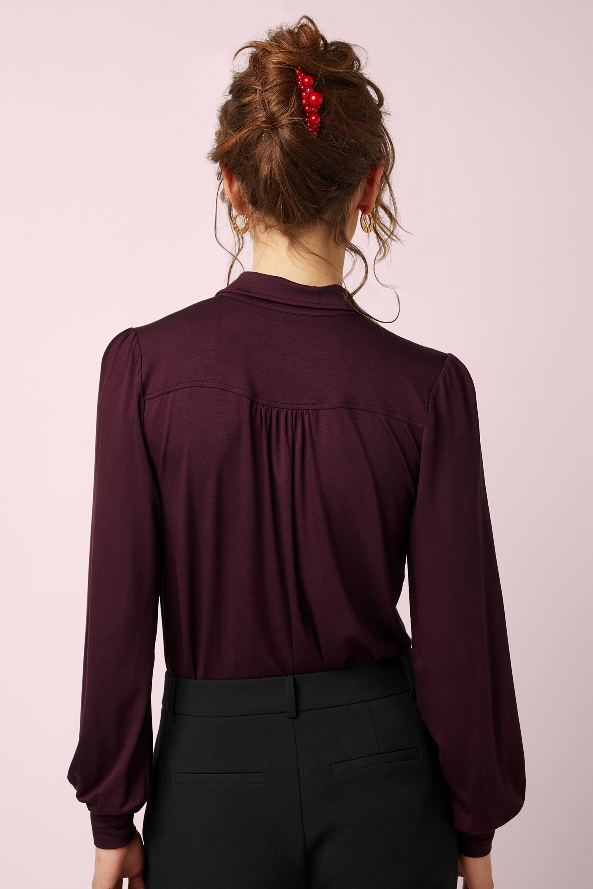 King Louie - Carina Viscose Light Blouse in Porto Red 2