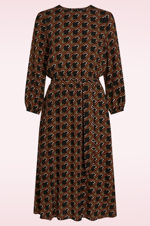 King Louie - Robe ample Betty Calou en marron épicé 2