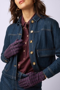 King Louie - Leaf Gloves in Imperial Purple 2