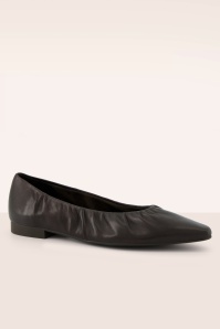 Paul Green - Charlotte Pointed flats van leder in donkerbruin 3