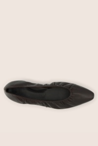Paul Green - Charlotte Pointed flats van leder in donkerbruin 4