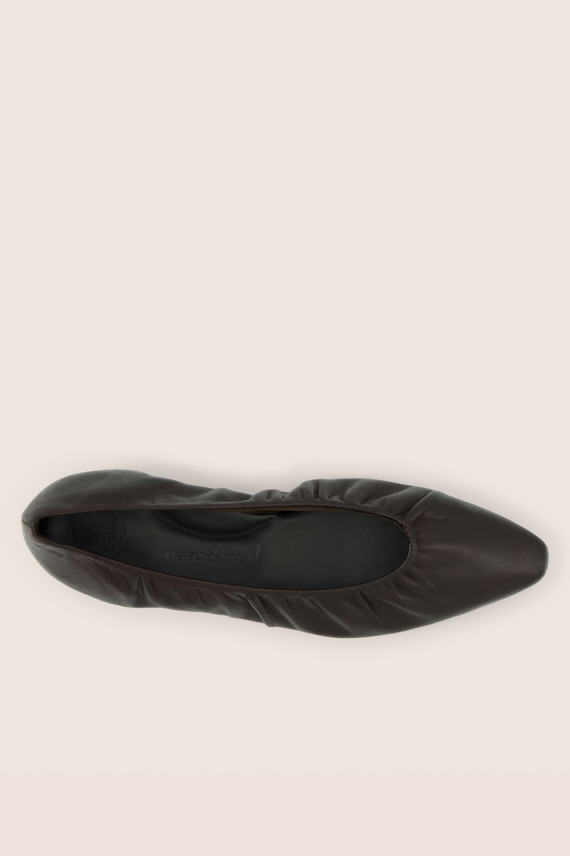 Paul Green - Charlotte Pointed flats van leder in donkerbruin 4