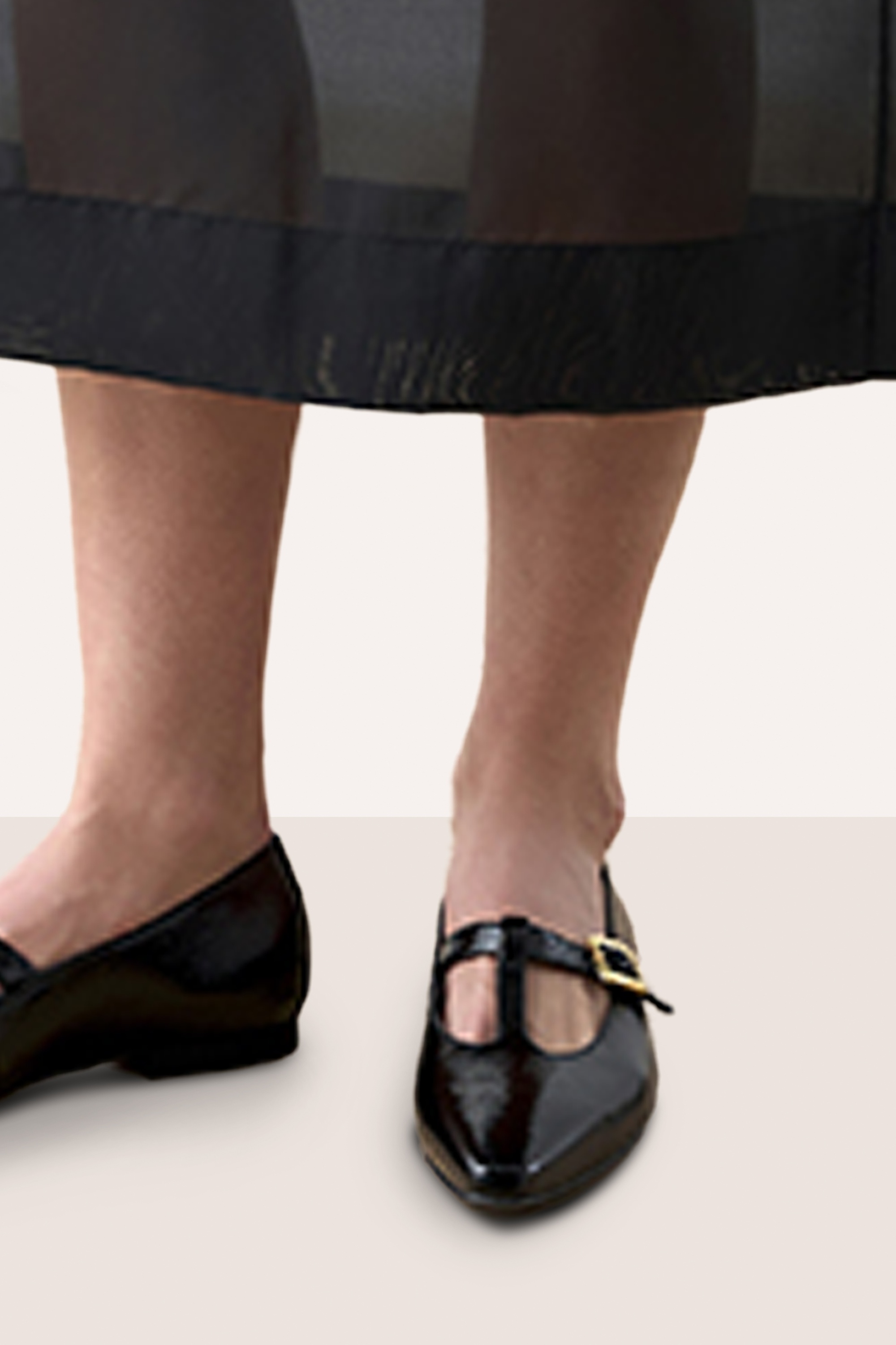 Paul Green - Camille Pointed Patent Flats in Black 3
