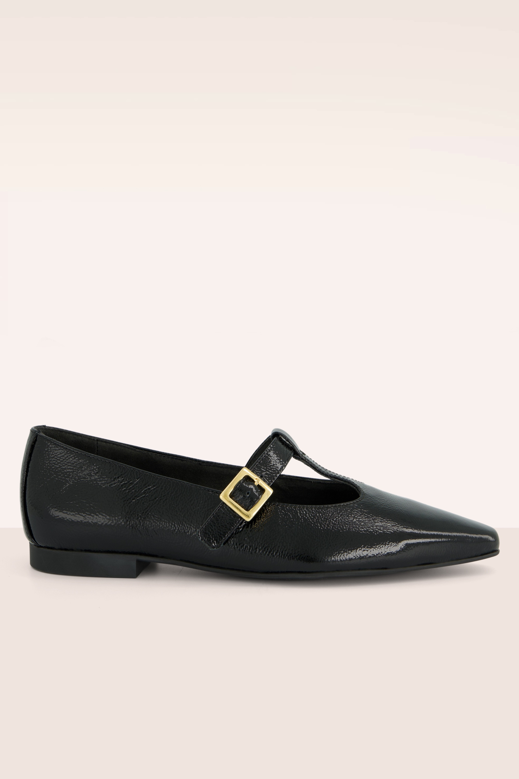 Paul Green - Camille Pointed Patent Flats in Black