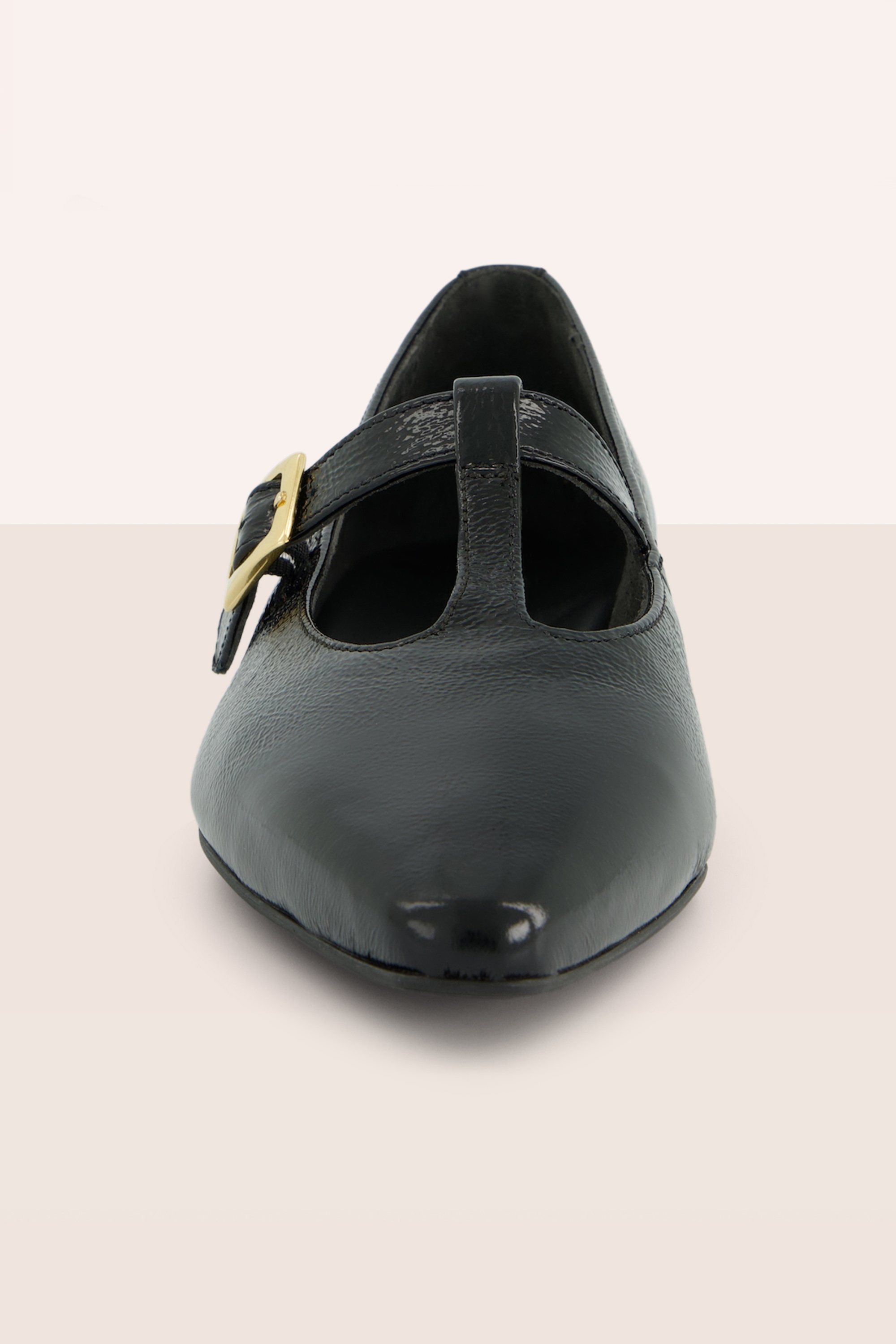 Paul Green - Camille Pointed Patent Flats in Black 4