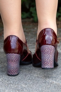 Nemonic - Juliet T-strap Pumps in Burgundy 5