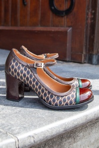 Nemonic - Juliet Mary Jane Pumps in Maroon 3