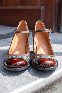 Nemonic - Juliet Mary Jane Pumps in Maroon 4