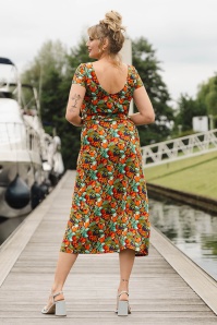 King Louie - Sally Puerto midaxi jurk in strong blauw 2