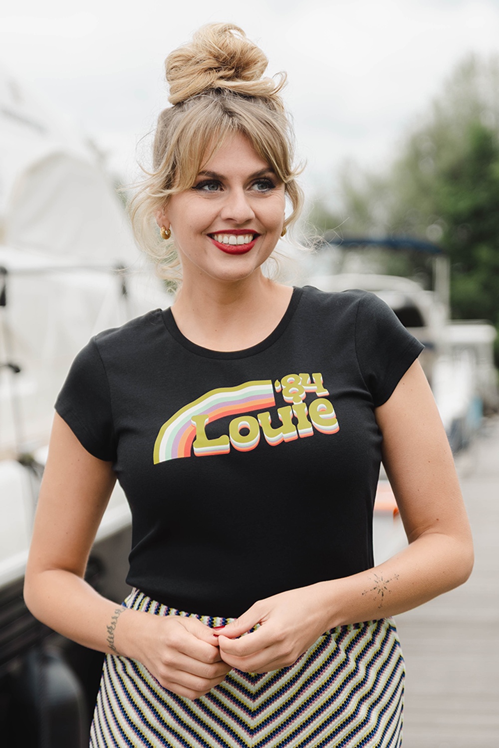 King Louie - T-shirt Cath en noir