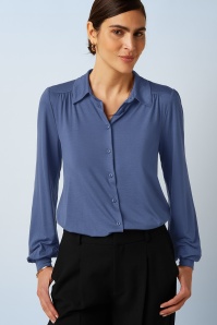 King Louie - Carina Viscose Light Blouse in Shadow Blue