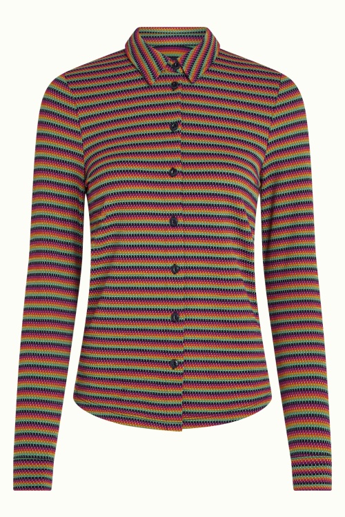 King Louie - Beebop Stripe Blouse in Multi Colour 2