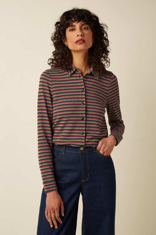 King Louie - Beebop Stripe Blouse in Multi Colour 3