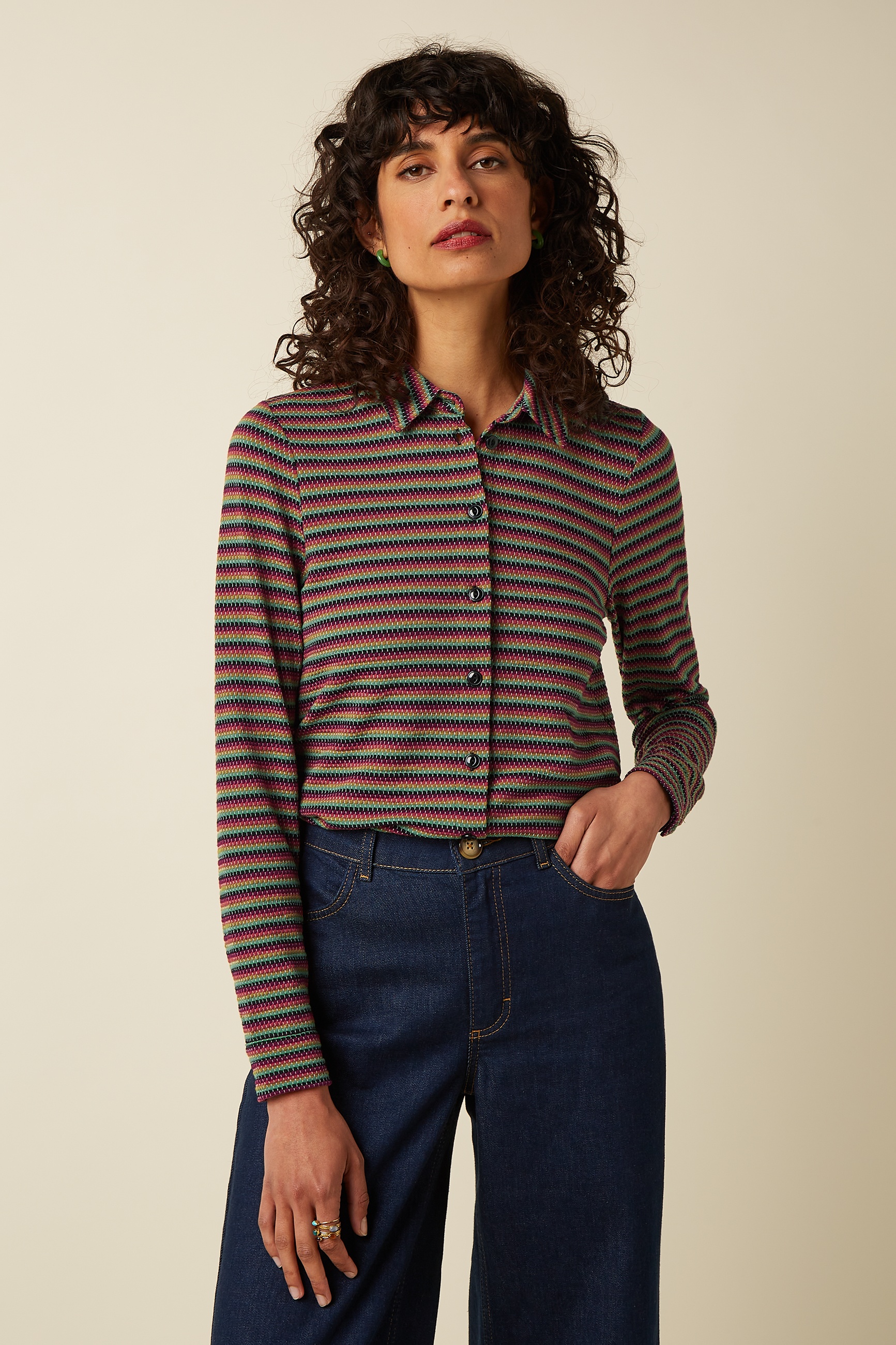 King Louie - Beebop Stripe Blouse in Multi Colour 3