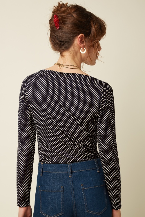 King Louie - Marina Piper Top in Ink Blue 3