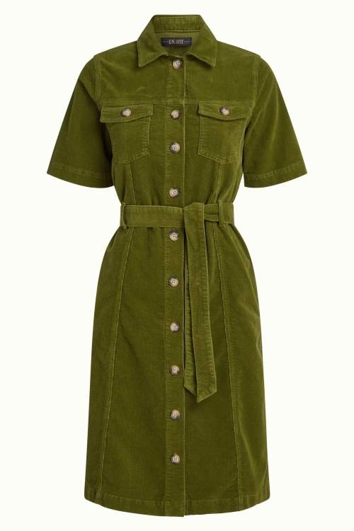 King Louie - Kate Baby Cord Dress in Posey Green 3