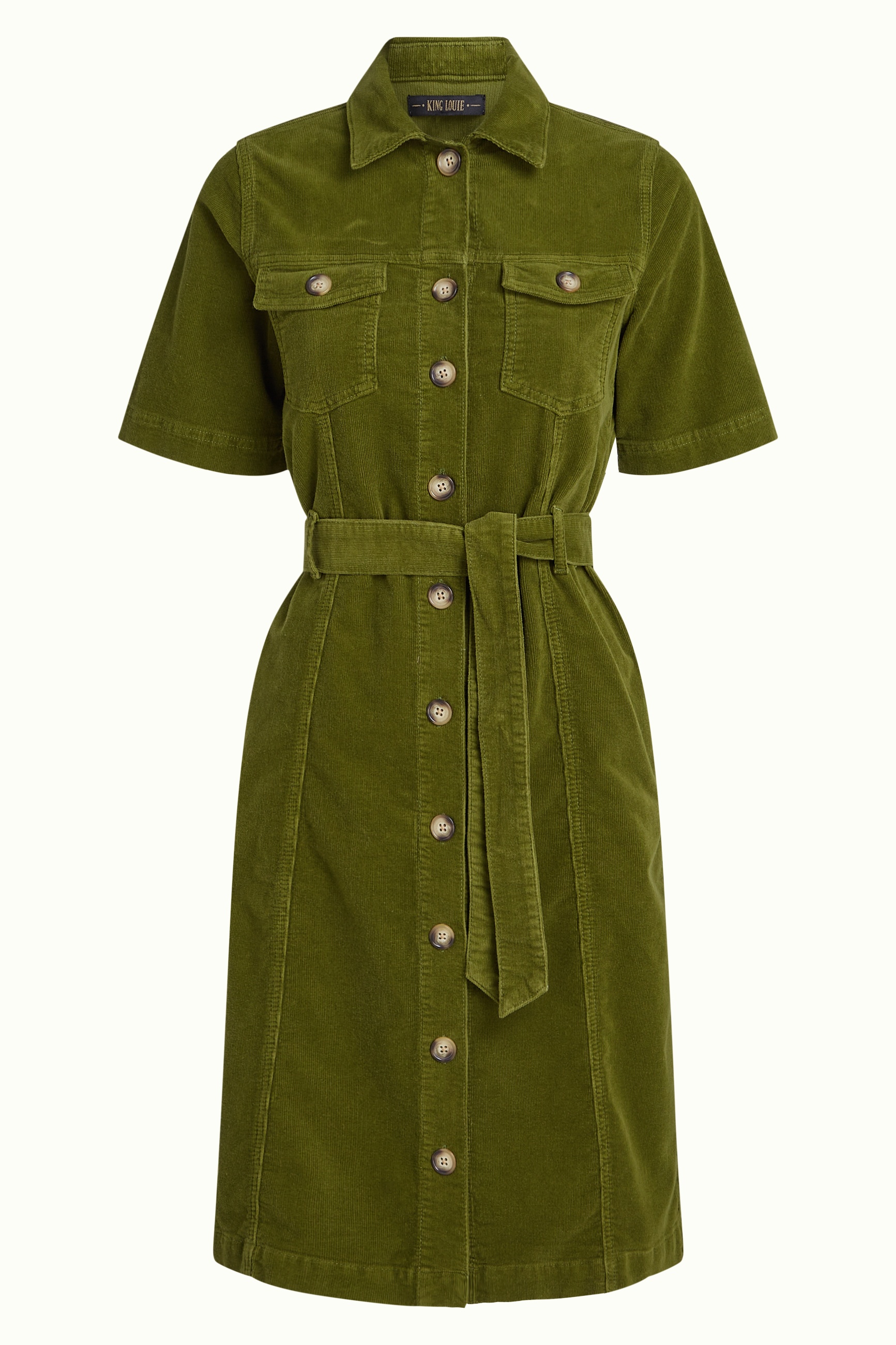 King Louie - Kate Baby Cord Dress in Posey Green 3