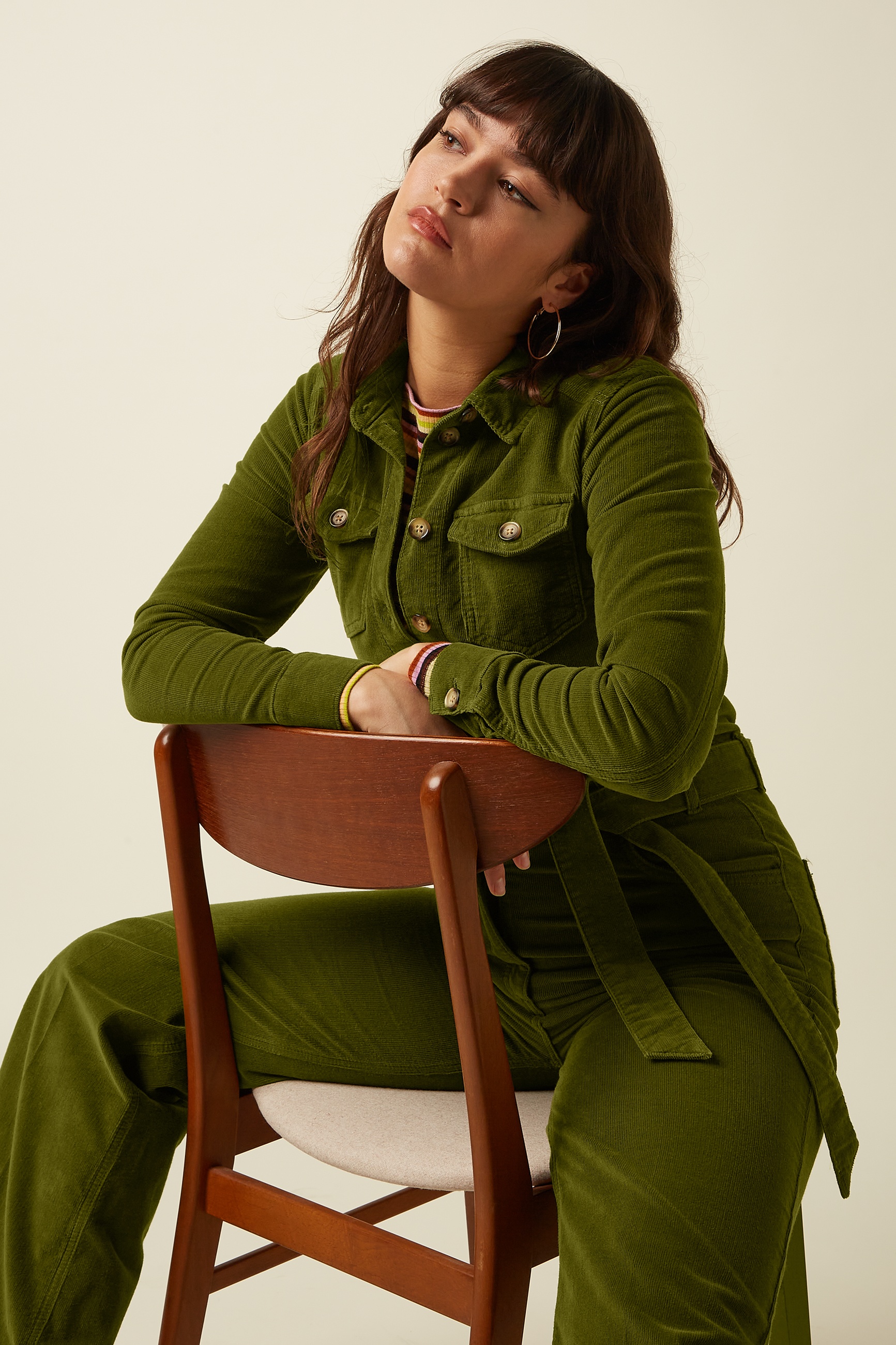 King Louie - Mia Baby Cord jumpsuit in posey groen 2
