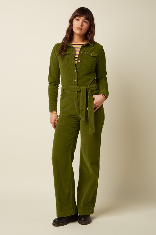 King Louie - Kate Baby Cord jurk in posey groen