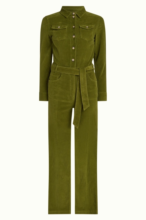 King Louie - Mia Baby Cord jumpsuit in posey groen 3