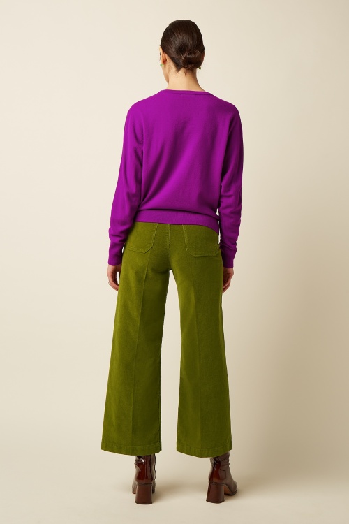 King Louie - Paige Pocket Baby Cord Pants in Posey Green 3